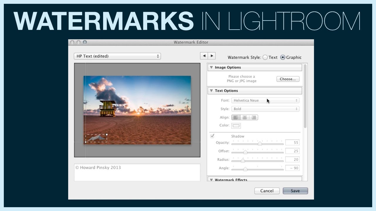 Add Watermarks in Lightroom 5