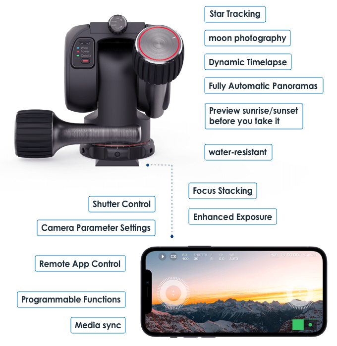 Polaris - The Revolutionary Smart Electric Tripod Head